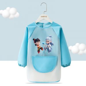 Nezha children's drawing smock, baby bib, kindergarten apron