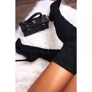 Retro Suede High Heel Boots