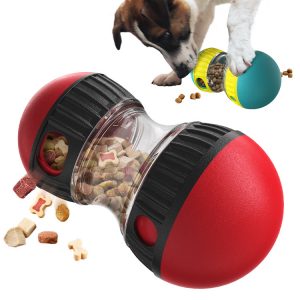 Rolling Treat-Dispensing Ball — Slow Feeder Training Dog Toy