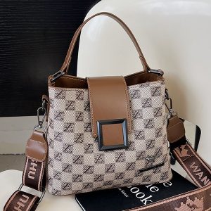 Printed Large-Capacity Bucket Bag