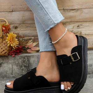 Thick Sole Rose Slippers