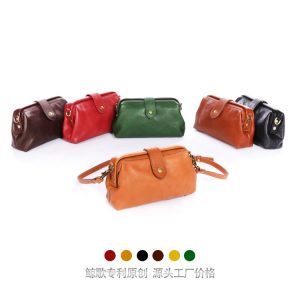 Genuine Leather Women's Bag — Top-Grain Cowhide Clutch