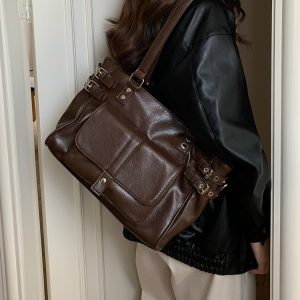 Women's Brown Biker Bag
