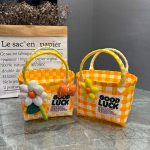 Woven Plastic Market Basket Bag