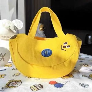 Cute Cartoon Embroidered Canvas Bag