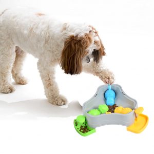 Press-to-Dispense Pet Treat Toy — Interactive Feeding & Training Slow Feeder — Suitable for Both Dogs and Cats