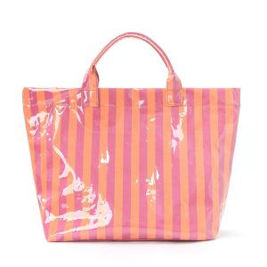 Striped Tote Bag: High Capacity, Versatile for Everyday Use