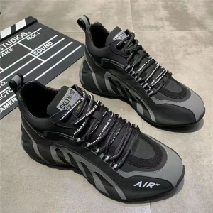 Spring new men's shoes, ultra-light and fashionable sports shoes, men's casual leather sole dad shoes, lightweight and breathable running shoes