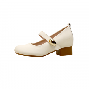French low-heeled single shoe