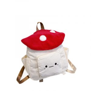"Mushroom Bag" Faux Rabbit Fur Student Backpack