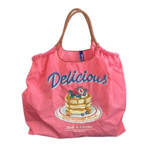 Japanese-Style Handmade Eco-Friendly Shopping Bag with Ball Chain