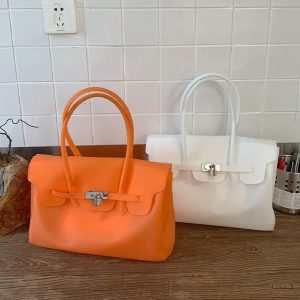 Stylish & Spacious Commuter Tote Bag with Translucent Design