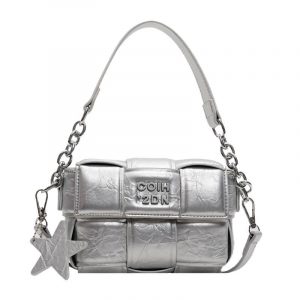 Korean-Style Color-Block Small Square Bag for Women