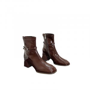 Round-toe high-heeled fashion boots
