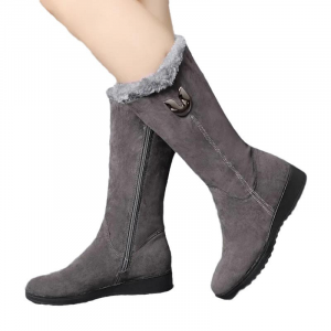 Winter and autumn casual comfortable thick fleece snow boots, European-style anti-slip and wear-resistant trendy shoes