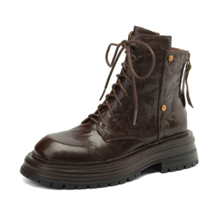 Winter and autumn round-toe British style marten boots