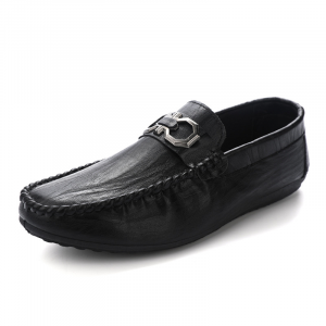 Summer new style rubber-soled breathable men's casual leather shoes, beanie shoes, driving shoes