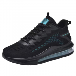 Spring new style men's shoes - Flyweave mesh breathable sports shoes, casual shoes, air cushioned shock absorption, heightening running shoes