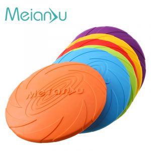 Dog Frisbee Border Collie Pet Dog Special Frisbee Bite-Resistant Training Flying Saucer Pull-Back Logo Dog Toy