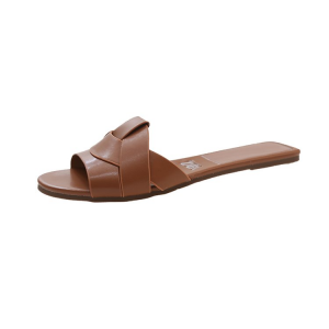 Colorful flat-bottomed sandals