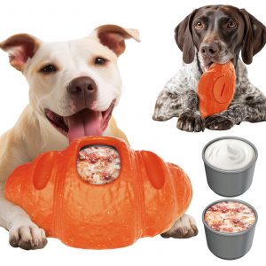 Wet Food-Fillable, Freezable Croissant Dog Toy