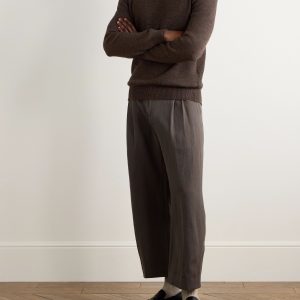 Men's Classic Old Money Long Sleeve Wool Knit for Polo Shirt