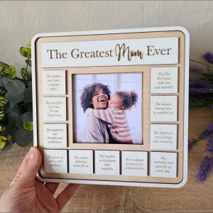 Wooden Festival Photo Frame Ornament